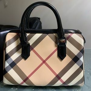 Burberry Supernova Check Boston Bag